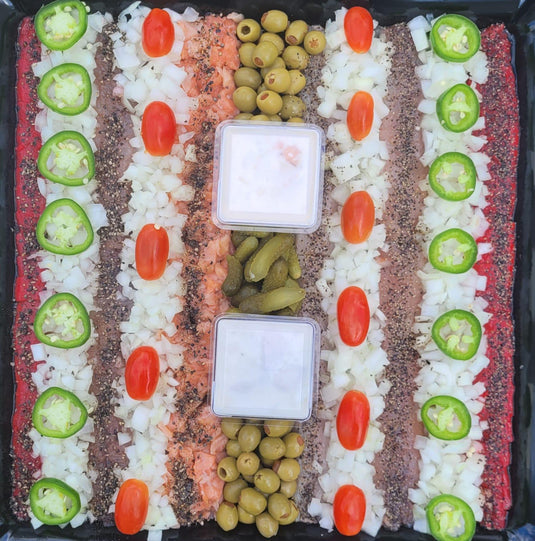 16" Gourmet Herring Platter with Creamy
