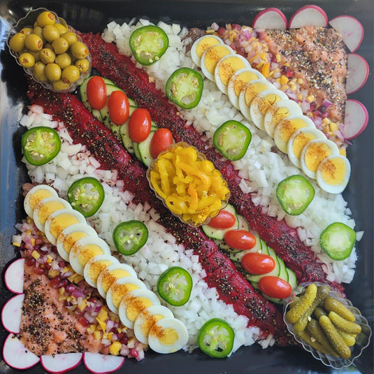 18" Gourmet Herring Platter with Eggs - Fishville