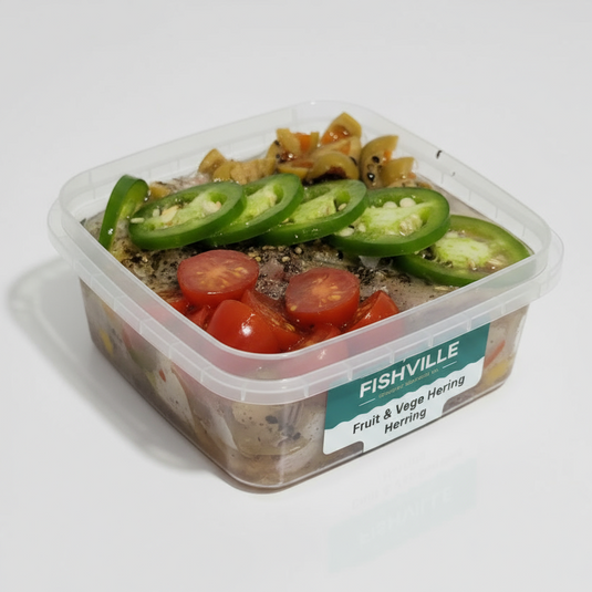 Container of Fishville Fruit and Veggie Herring