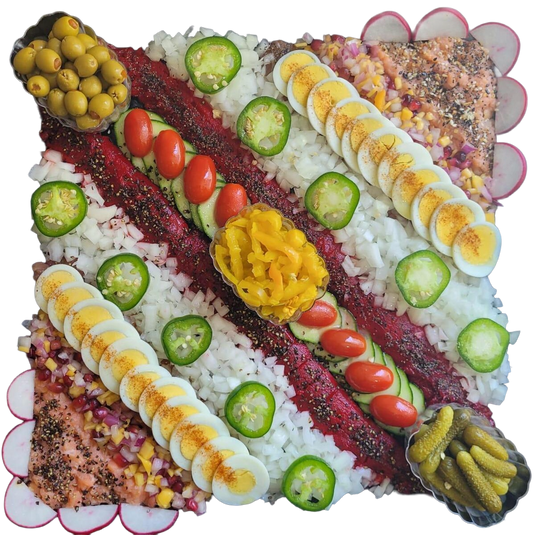 16" Gourmet Herring Platter with Eggs - Fishville