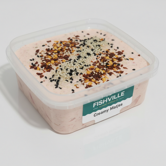 Container of Fishville Creamy Matjes' herring 